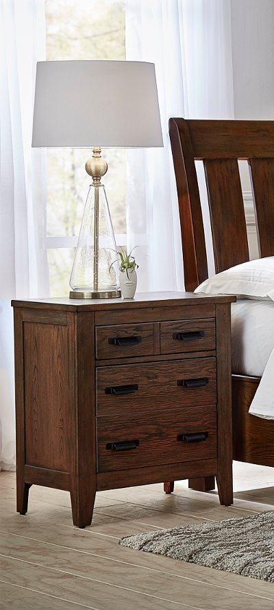 Classic Chestnut Brown Nightstand - Country Roads