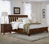 Classic Brown Queen Storage Bed - Country Roads