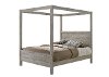 Clearance Modern Light Gray King Canopy Bed - Alix