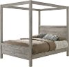 Clearance Modern Light Gray Queen Canopy Bed - Alix