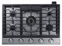 NA30N9755 Samsung Chef Gas Chef Collection Cooktop with 22K BTU Dual Power Burner - Stainless Steel