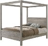 Modern Light Gray Twin Canopy Bed - Alix