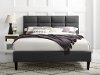 Modern Gray Upholstered Full Platform Bed - Charlotte