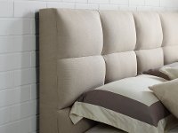 Modern Beige Upholstered Full Platform Bed - Charlotte-2
