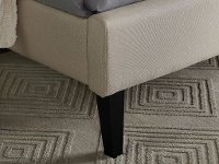 Modern Beige Upholstered Full Platform Bed - Charlotte-3