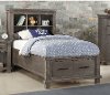Classic Mission Gray Twin Storage Bed - Tribecca