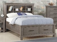 Classic Mission Gray Full Storage Bed - Tribecca