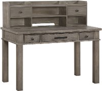 Classic Mission Gray Computer Desk with Hutch - Tribecca