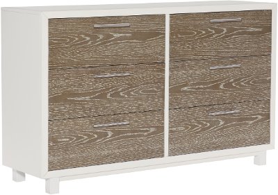 Modern White and Oak Dresser - Brampton