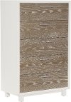 Clearance Modern White and Oak Chest of Drawers - Brampton