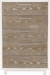 Modern White and Oak Chest of Drawers - Brampton-2