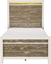 Clearance Modern White and Oak Queen Bed - Brampton