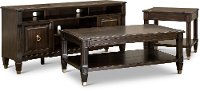 Transitional Walnut Coffee Table - Valley View-3