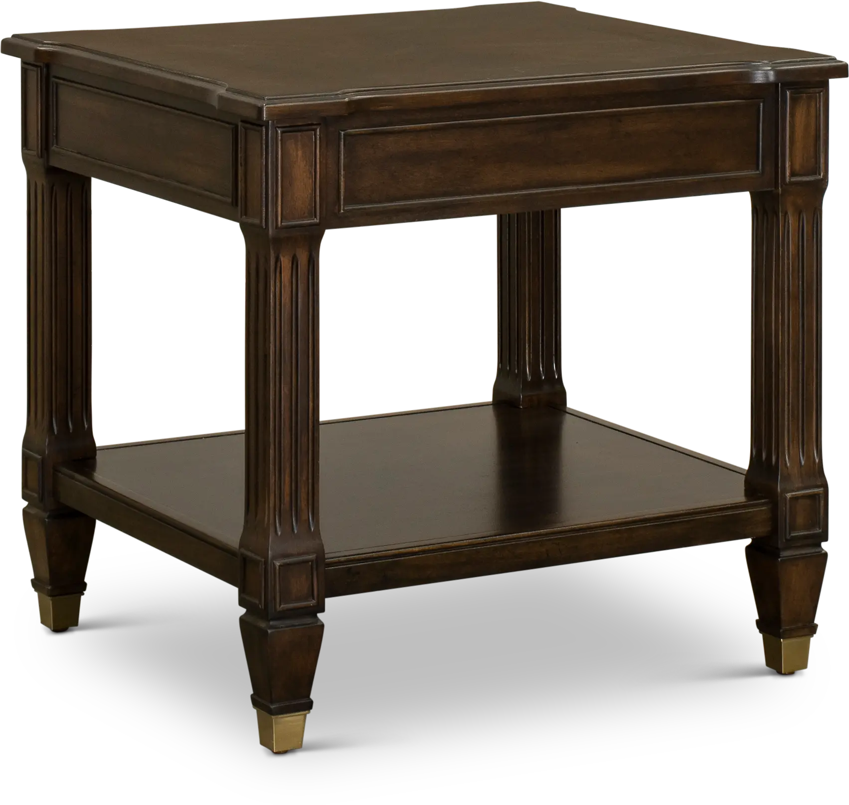 Transitional Walnut End Table - Valley View-3