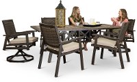 Ash Gray 7 Piece Patio Dining Set - Glenwood