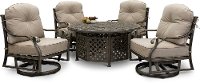 5 Piece Patio Fire Pit Set - Macan-2