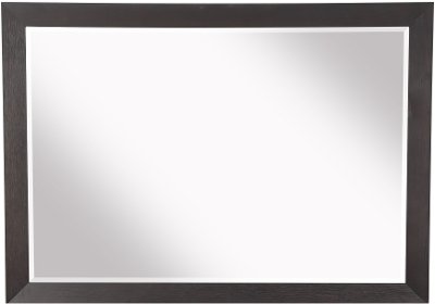 Modern Espresso Brown Beveled Mirror - Maddax