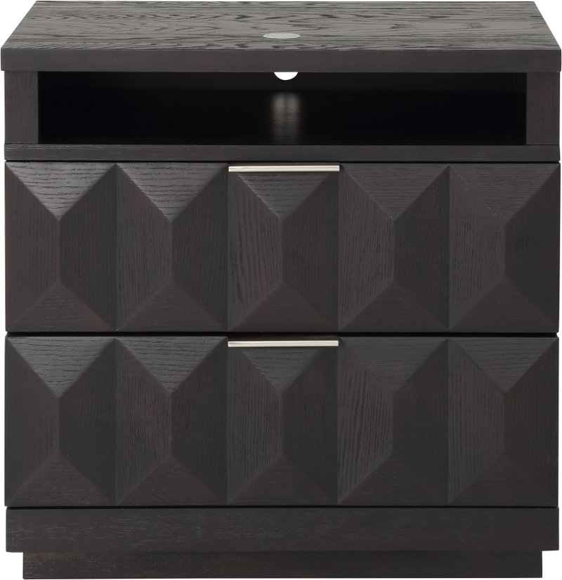 Modern Espresso Brown Nightstand Maddax Rc Willey Furniture Store