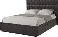 Modern Espresso Brown King Size Bed - Maddax