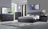 Modern Brown 4 Piece Queen Bedroom Set - Maddax