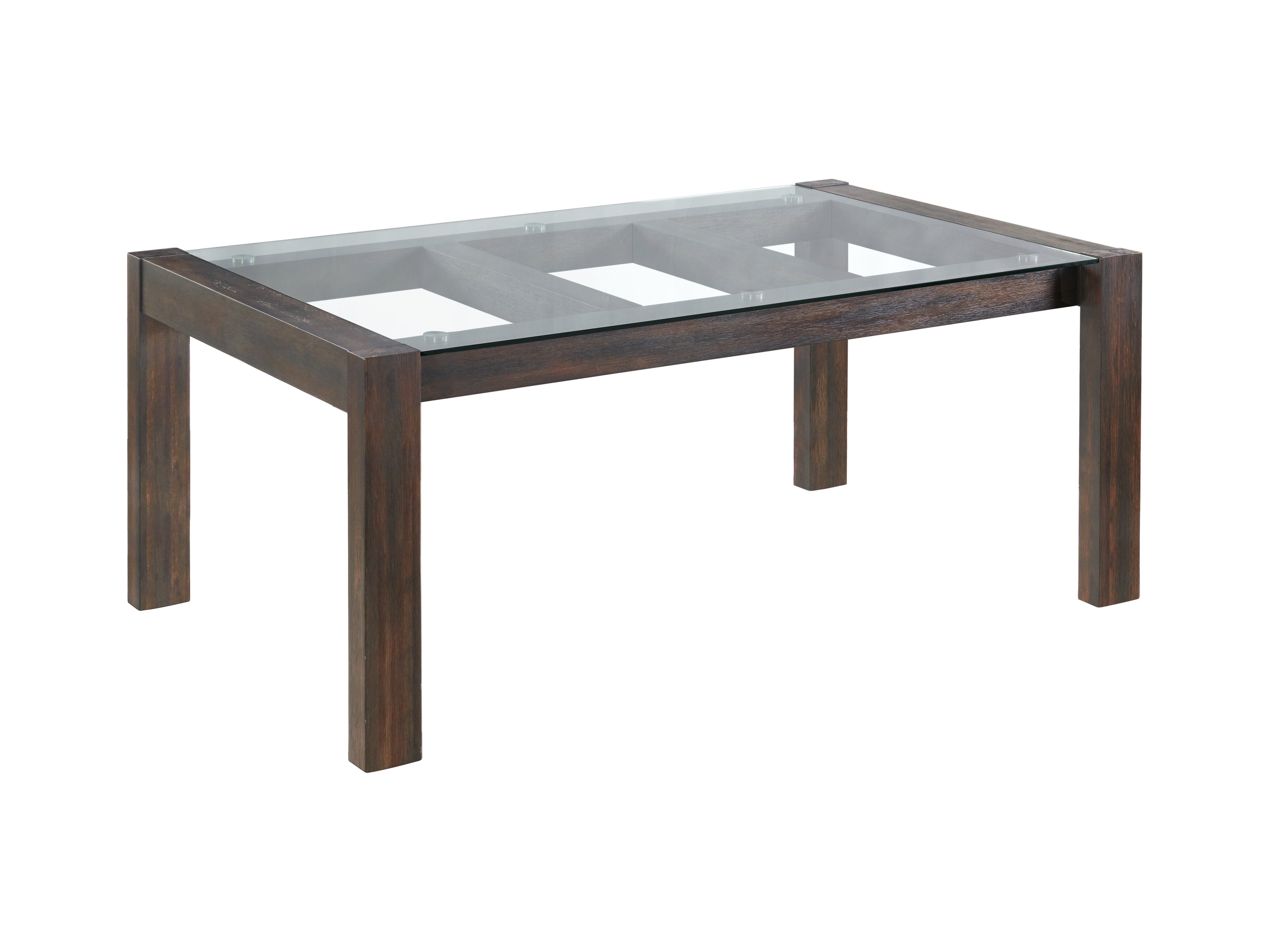 Contemporary Wood and Glass Dining Room Table - Marquee-1