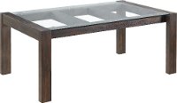 Contemporary Wood and Glass Dining Room Table - Marquee