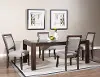 Contemporary Dark Brown 5 Piece Dining Set - Marquee