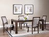 Contemporary Dark Brown 5 Piece Dining Set - Marquee