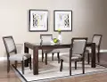 Contemporary Dark Brown 5 Piece Dining Set - Marquee