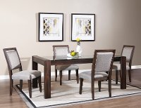 Contemporary Dark Brown 5 Piece Dining Set - Marquee