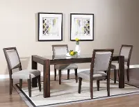 Contemporary Dark Brown 5 Piece Dining Set - Marquee