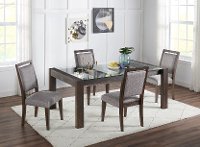 Contemporary Dark Brown 5 Piece Dining Set - Marquee-2