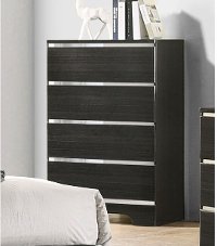 Modern Dark Brown Chest of Drawers - Chantal
