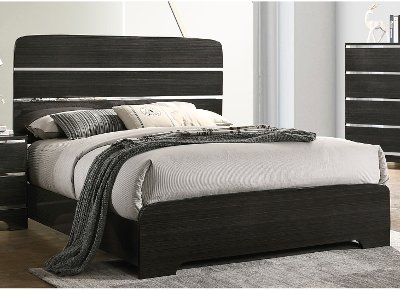 Modern Dark Brown King Bed - Chantal