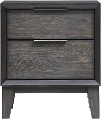 Contemporary Ash Gray Nightstand - Florian
