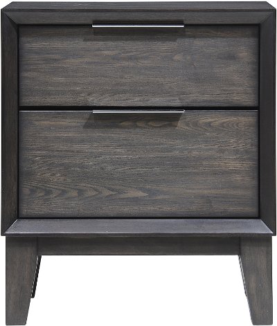 Contemporary Ash Gray Nightstand - Florian
