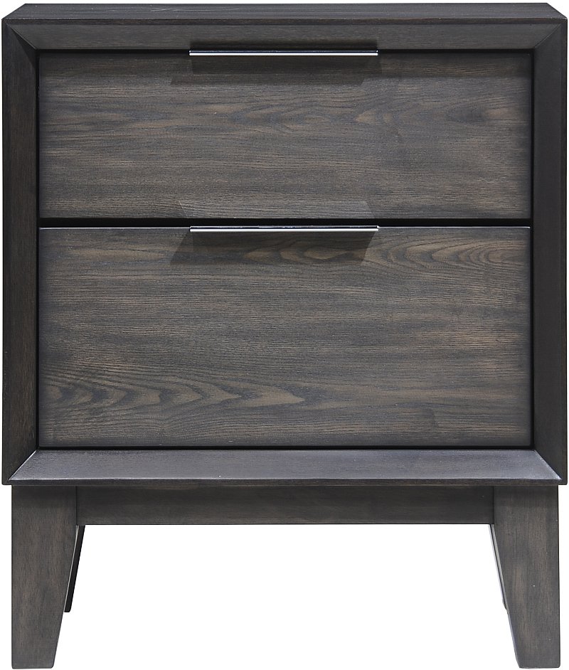 Contemporary Ash Gray Nightstand Florian Rc Willey Furniture Store