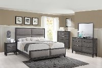 Contemporary Ash Gray 4 Piece Queen Bedroom Set - Florian