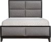 Contemporary Ash Gray King Upholstered Bed - Florian