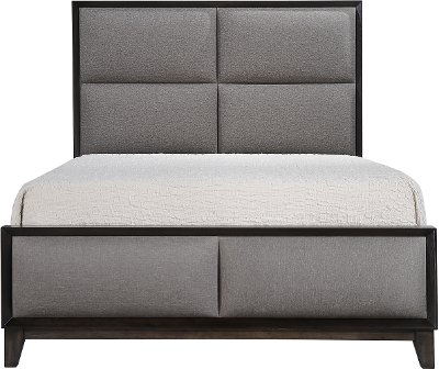 Contemporary Ash Gray King Upholstered Bed - Florian