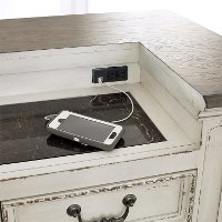 Antique White Bar Cabinet - Magnolia Manor-2
