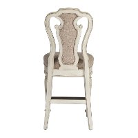 Classic White and Ivory Counter Height Stool - Magnolia Manor-3