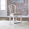 Clearance Classic White and Ivory Counter Height Stool - Magnolia Manor