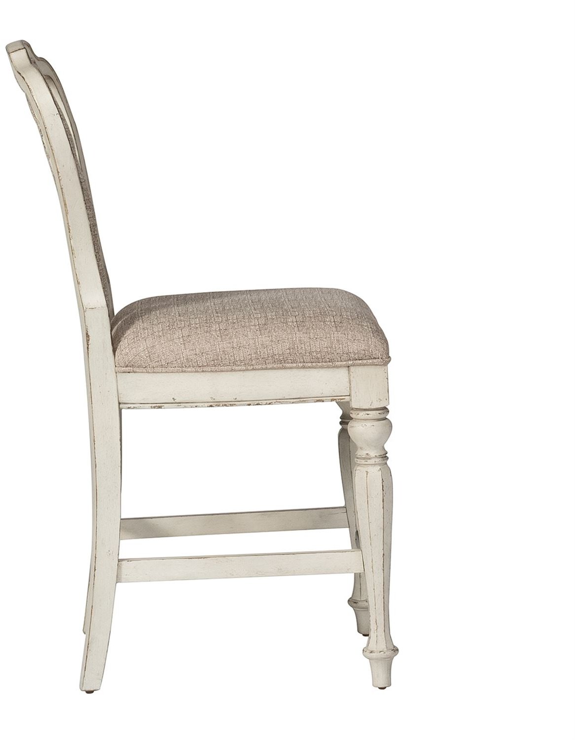 Magnolia Manor Classic White and Ivory Counter Height Stool-2