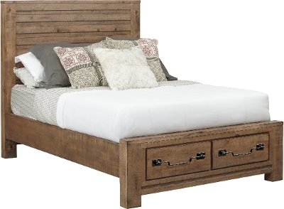 Rustic Pine King Storage Bed - Windsor