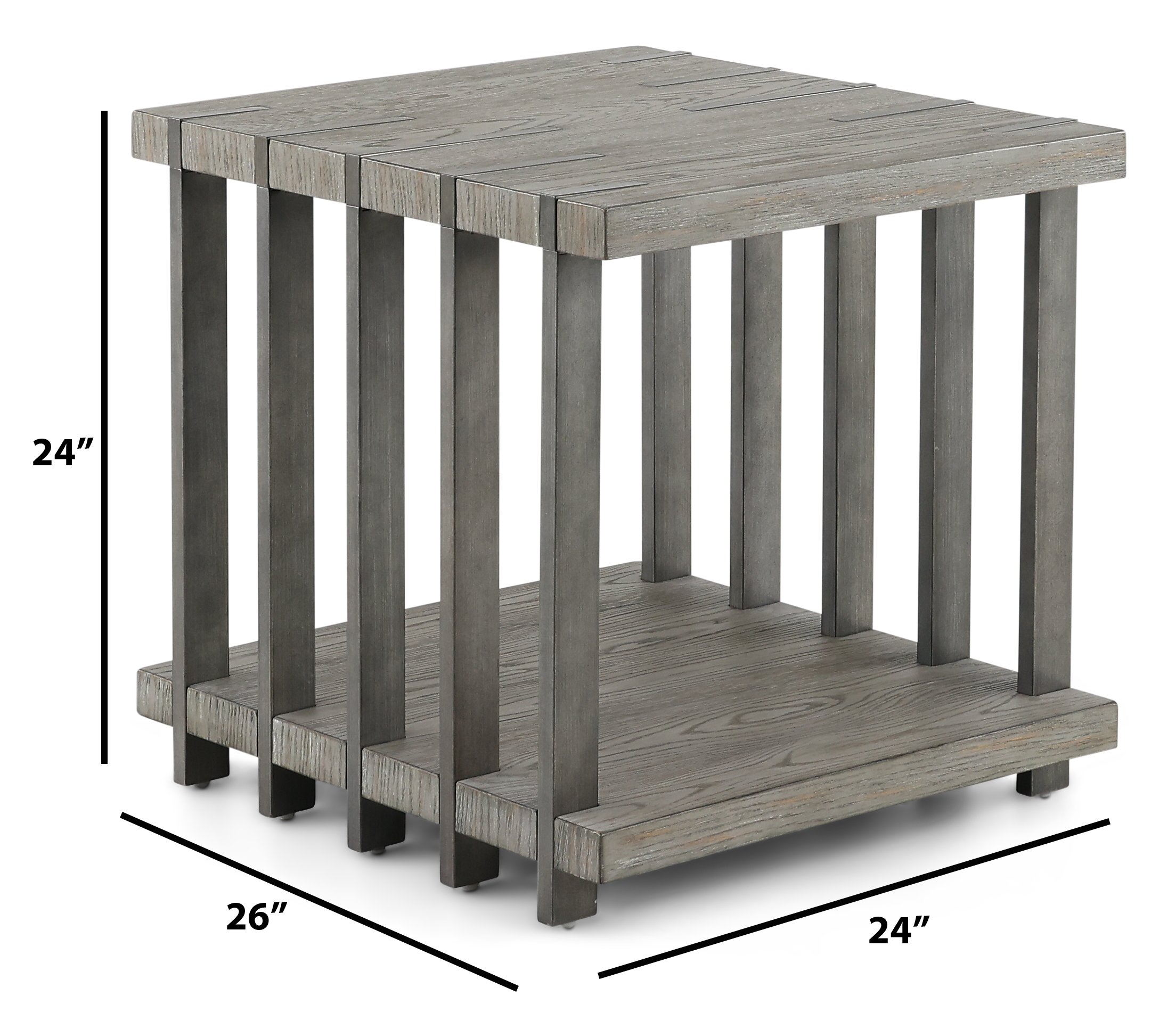 Eldridge Weathered Gray End Table-4
