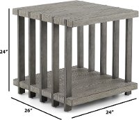 Weathered Gray End Table - Eldridge-4