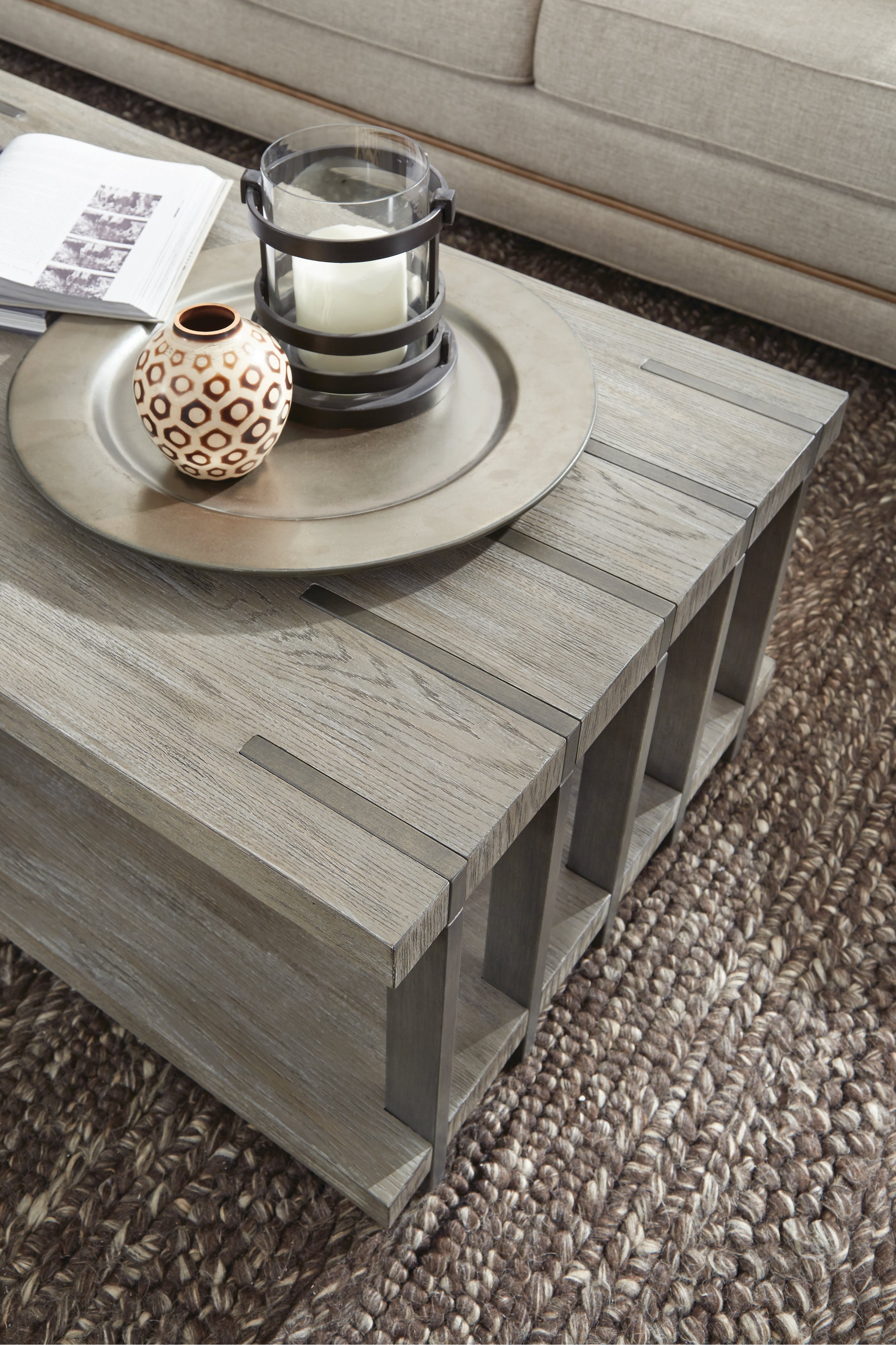 Eldridge Weathered Gray Coffee Table-3