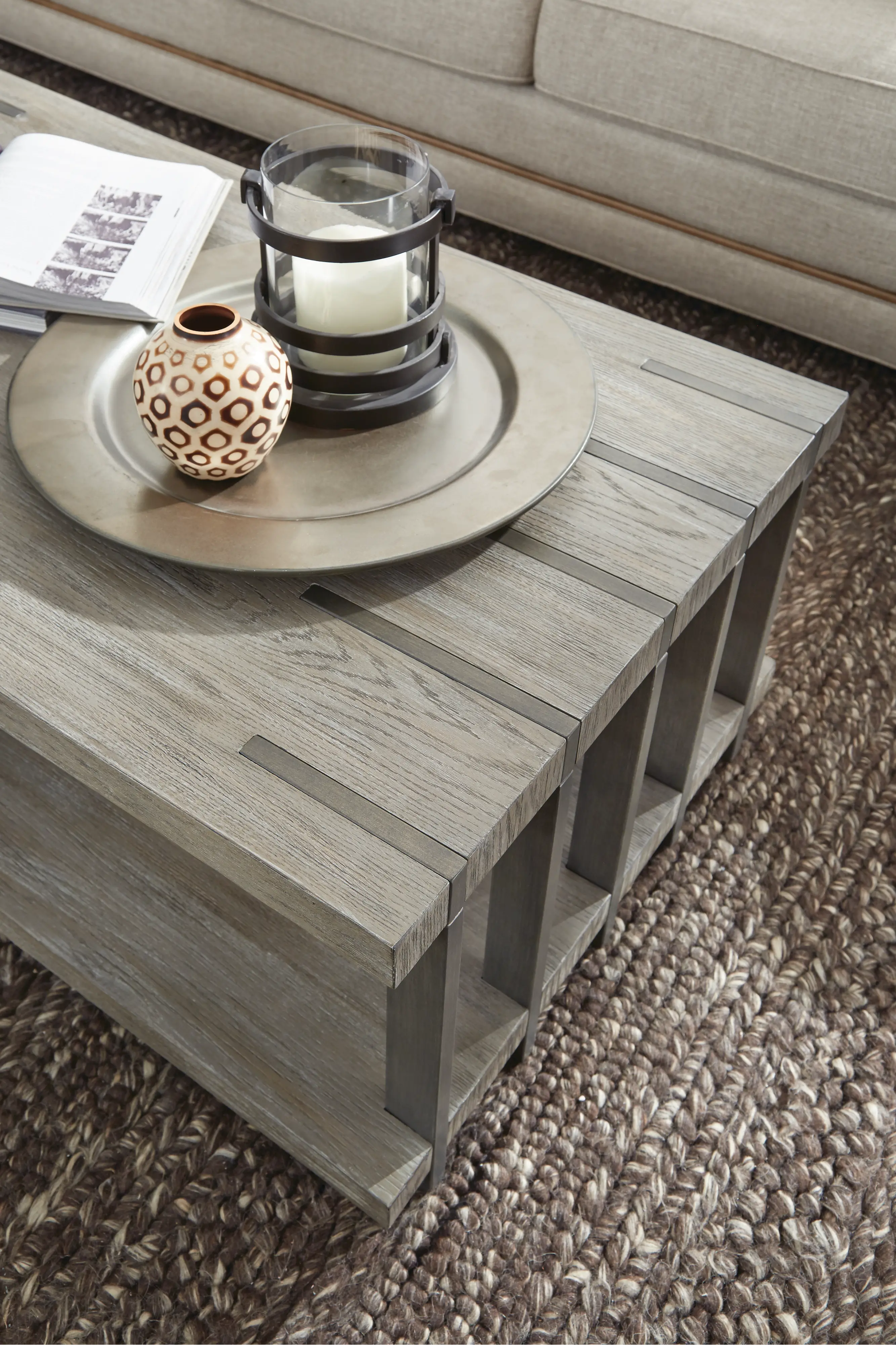 Eldridge Weathered Gray Coffee Table-3