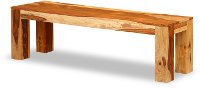 Natural Sheesham Rustic Dining Bench - Tahoe Two